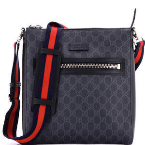 Gucci Web Strap Front Zip Messenger Bag #222328G12B